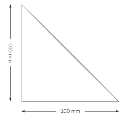 Lipni trikampė kišenėlė 100 x 100 mm, (pakuotė 100 vnt.)