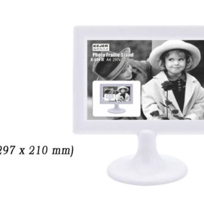 „TV“ formos reklaminis / foto stovelis K – 586H, horizontalus, baltas